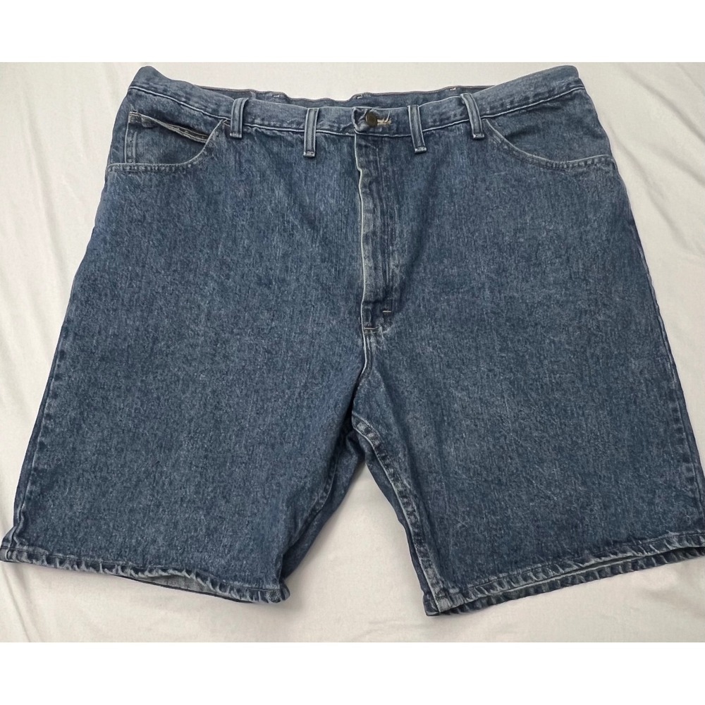 Wrangler Mens Denim Shorts 44 Relaxed Fit Blue 100% Cotton Jean Shorts USA